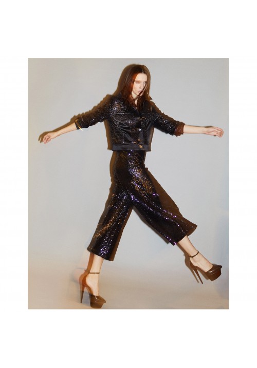 Black sequins 3/4 pants Black sequins 3/4 pants