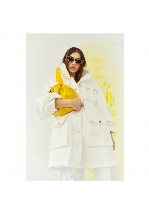 White denim long jacket White denim long jacket