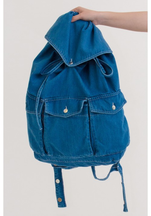 Blue denim backpack Blue denim backpack
