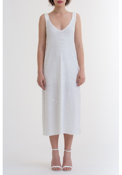 White sequins midi dress White sequins midi dress
