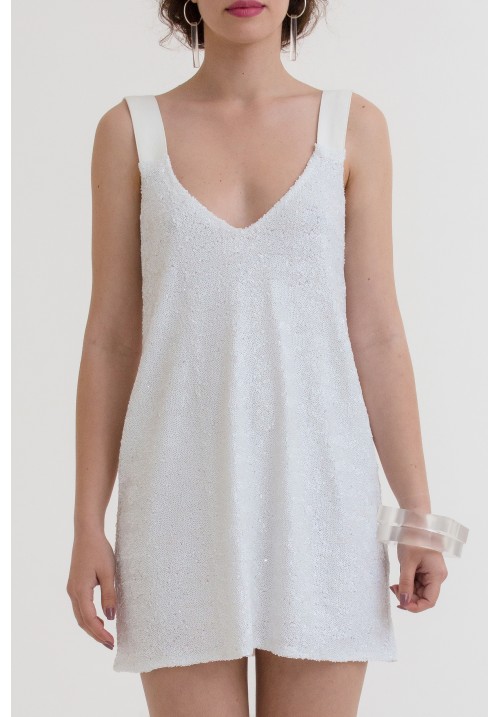 White sequins mini dress White sequins mini dress