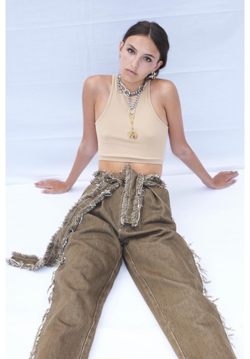 Brown iconic denim pant Brown iconic denim pant