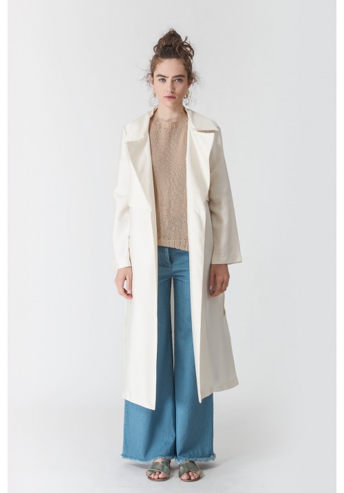 Natural white silk trench Natural white silk trench