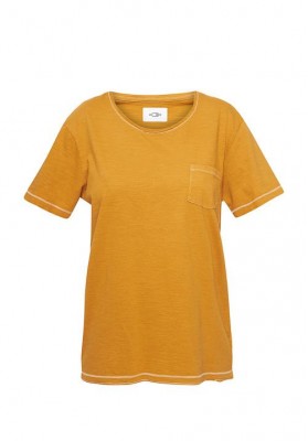 Camel cotton t-shirt with pocket