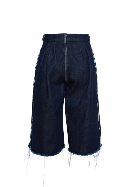 Bermuda navy cotton denim shorts