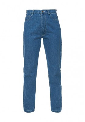 Classic mom cotton denim pants in medium blue