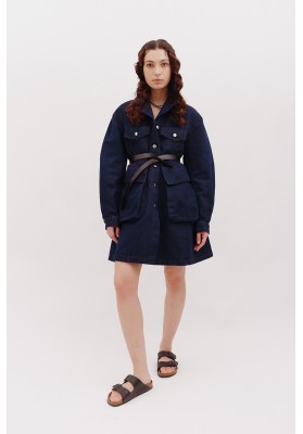 Navy cotton denim jacket/dress