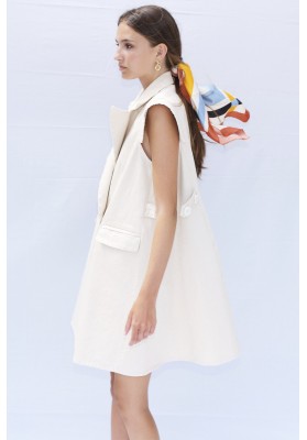 Off-white denim dress