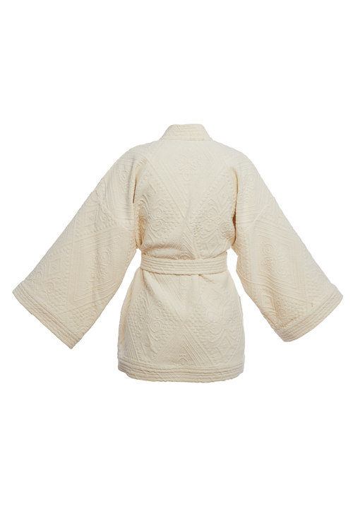 Iconic kimono in textured cotton