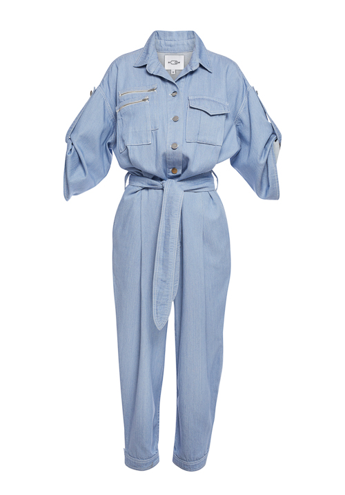 The jumpsuit in blue denim The jumpsuit in blue denim